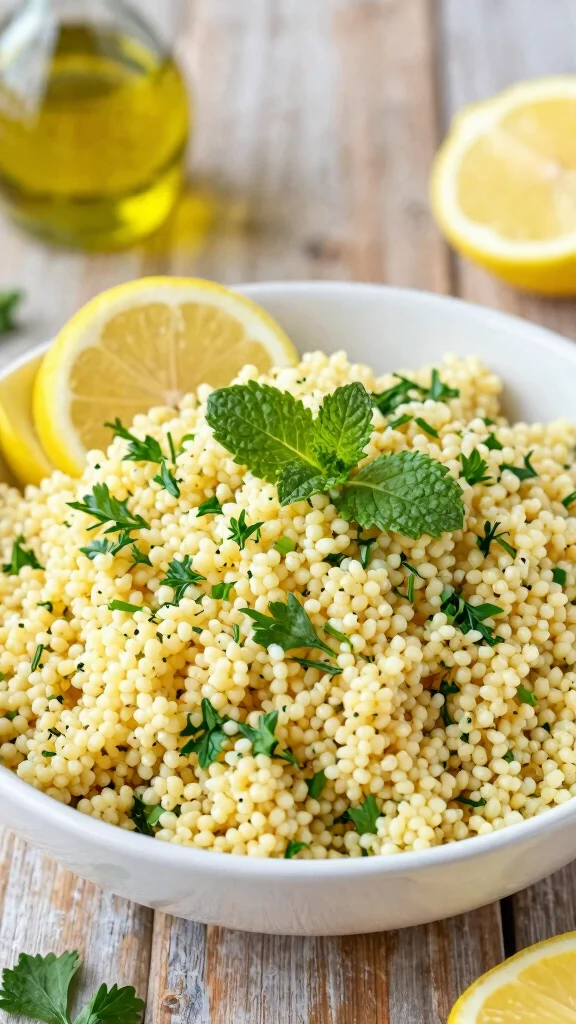 14 Mediterranean Vegetarian Recipes for Fresh, Flavorful Everyday Meals - 8. Lemon Herb Couscous 1