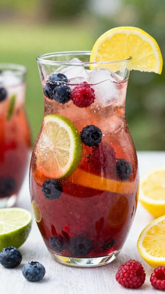 15 Cocktail Recipes for Party That Are Easy to Serve a Crowd - 15. Berry Sangria Spritzer 1