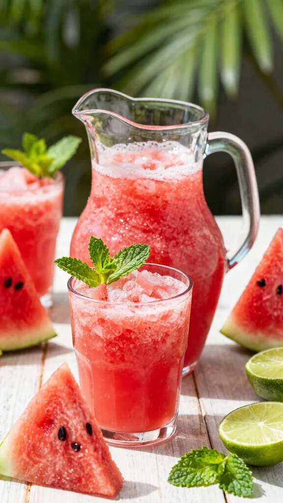 15 Cocktail Recipes for Party That Are Easy to Serve a Crowd - 2. Watermelon Vodka Slush 1