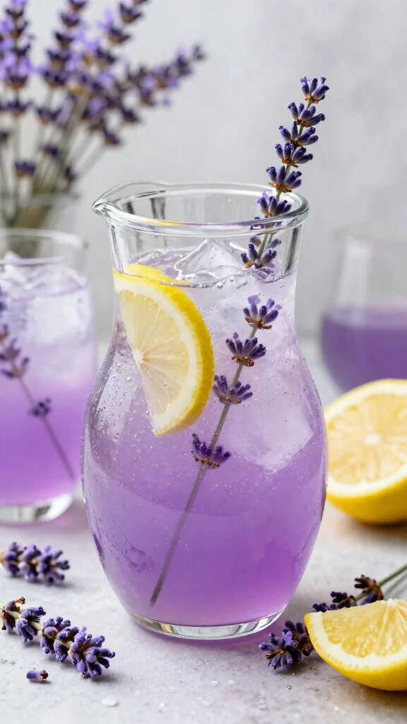 15 Cocktail Recipes for Party That Are Easy to Serve a Crowd - 6. Fizzy Lavender Lemonade 1