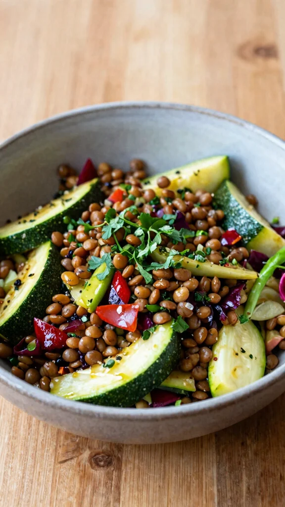 15 Mediterranean Zucchini Recipes for Easy, Fresh, and Healthy Meals - 11. Zucchini and Lentil Salad 1
