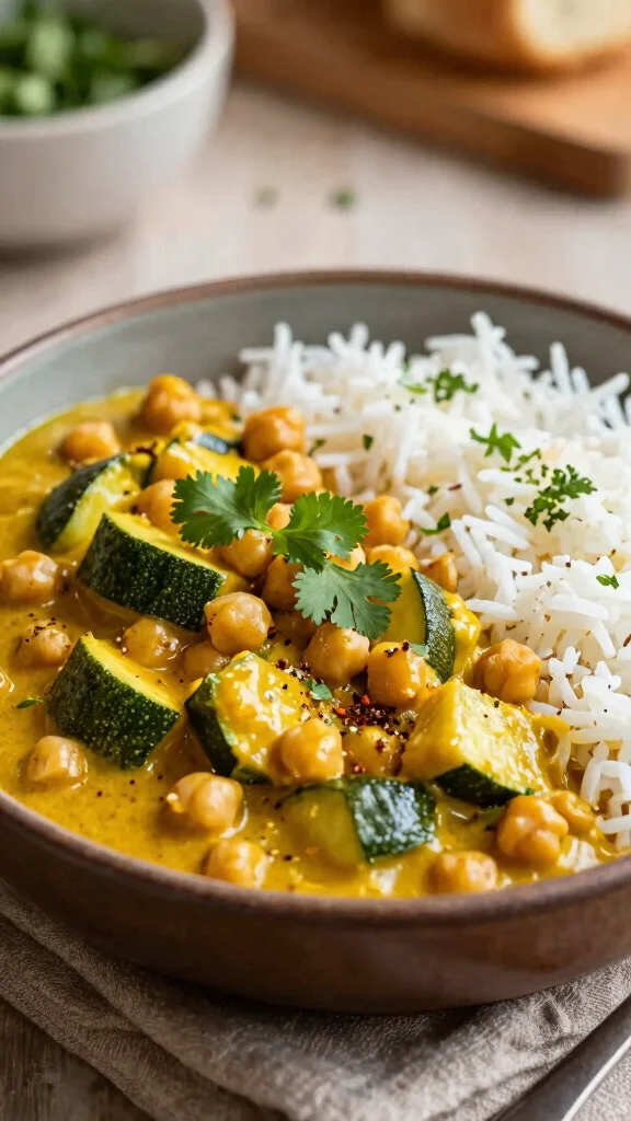 15 Mediterranean Zucchini Recipes for Easy, Fresh, and Healthy Meals - 14. Zucchini and Chickpea Curry 1