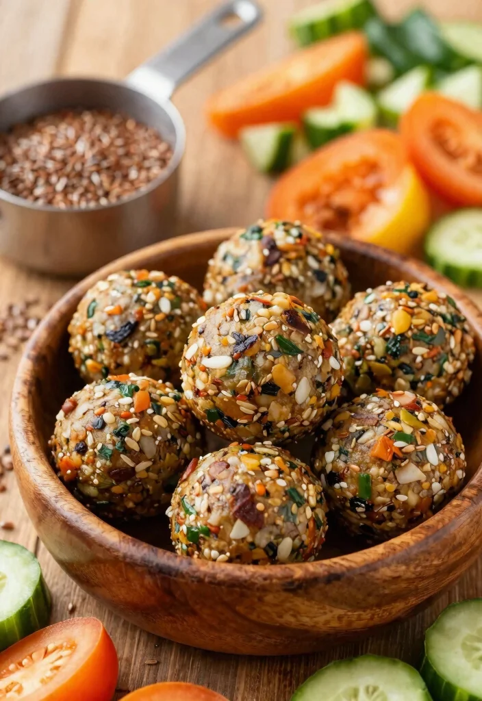 10 Easy Healthy Vegan Snacks Portable Nutritious and Totally Satisfying - 3. Savory Veggie Energy Balls 1