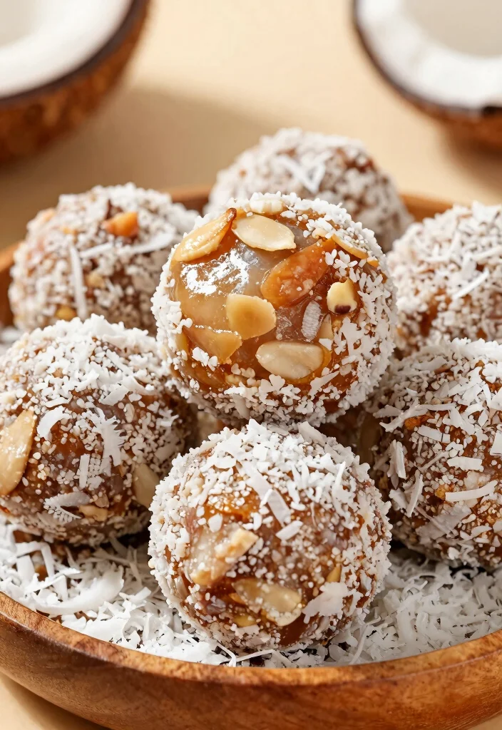 10 Easy Healthy Vegan Snacks Portable Nutritious and Totally Satisfying - 5. Coconut Energy Bites 1