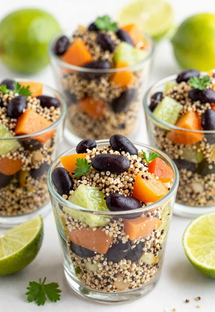 10 Easy Healthy Vegan Snacks Portable Nutritious and Totally Satisfying - 7. Quinoa and Black Bean Salad Cups 1