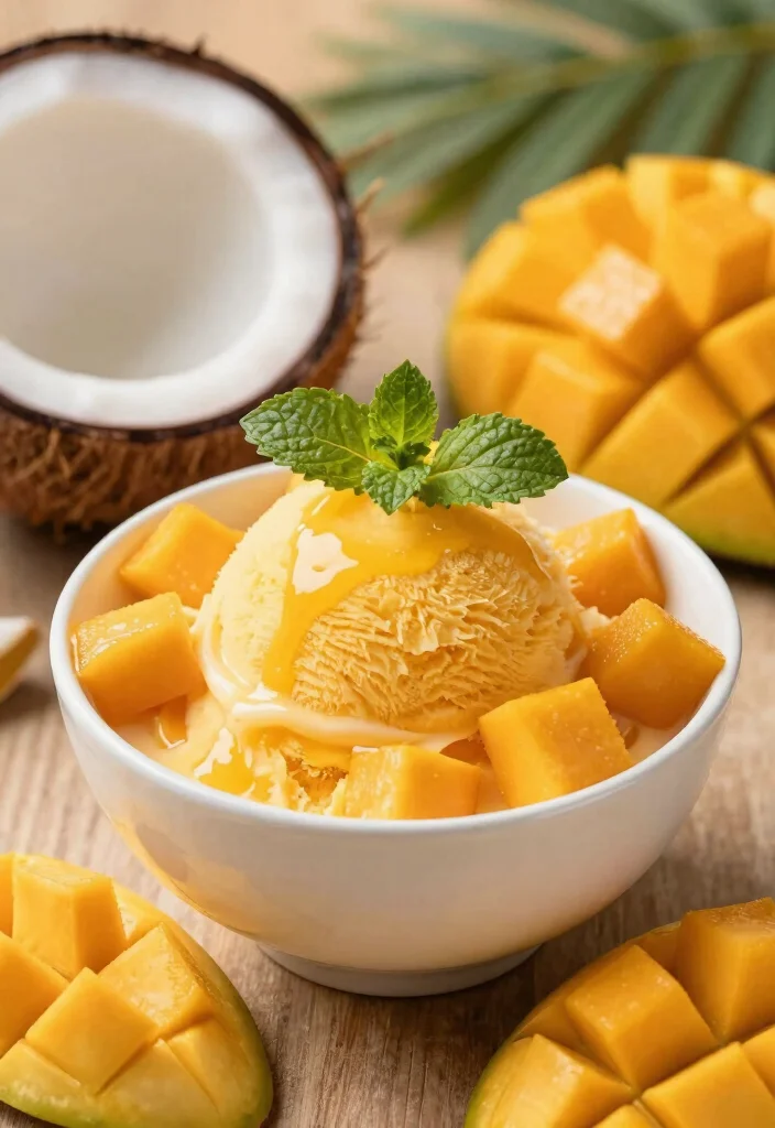 10 Easy Vegan Desserts Recipes Anyone Can Make at Home - 6. Mango Coconut Sorbet 1