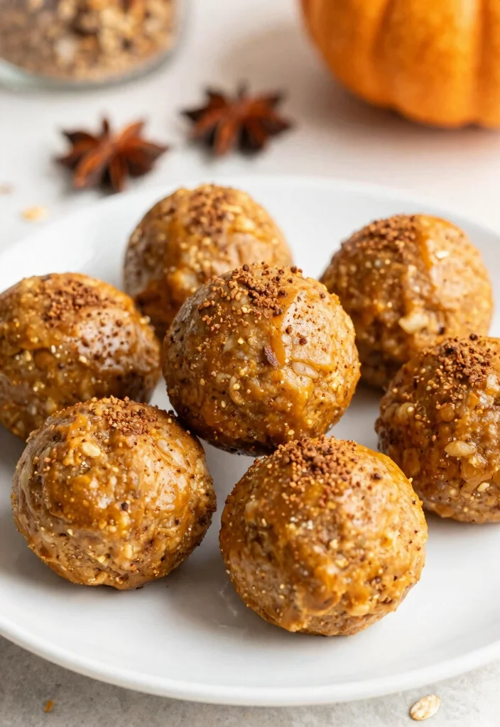 10 Easy Vegan Desserts Recipes Anyone Can Make at Home - 8. Pumpkin Spice Energy Balls 1
