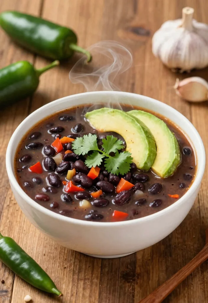 10 Hearty Vegan Soup Recipes Warm Comforting and Easy to Make - 3. Spicy Black Bean Soup 1