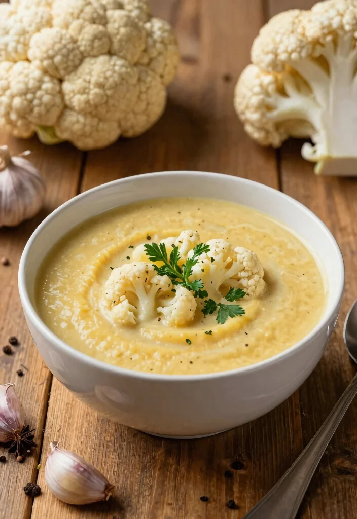 10 Hearty Vegan Soup Recipes Warm Comforting and Easy to Make - 8. Curried Cauliflower Soup 1