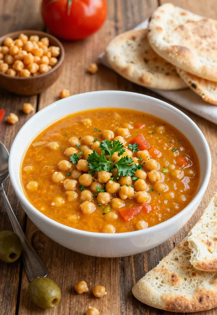 10 Hearty Vegan Soup Recipes Warm Comforting and Easy to Make - 9. Mediterranean Chickpea Soup 1