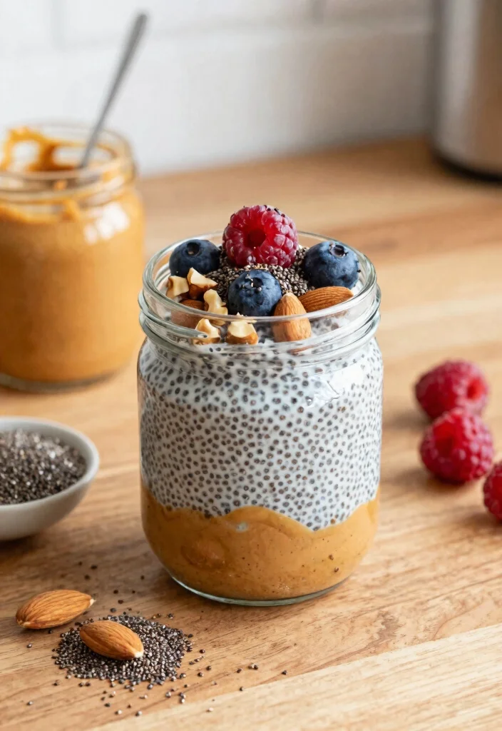 10 High Protein Vegan Recipes to Build Muscle and Stay Full Longer - 7. Almond Butter Chia Pudding 1
