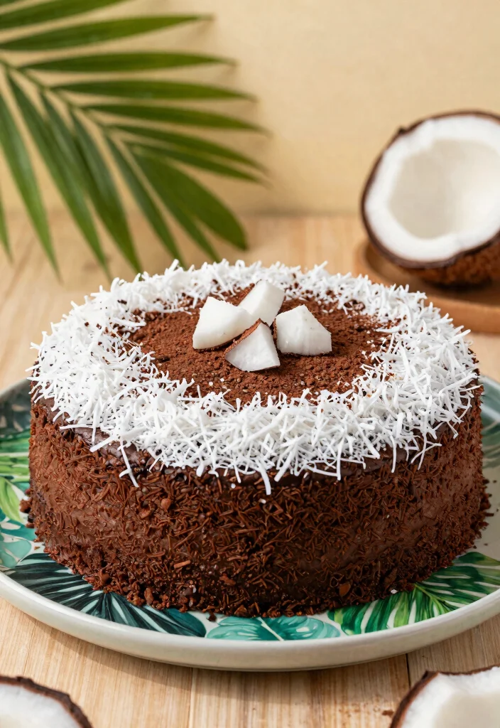 10 Rich Vegan Chocolate Cake Recipes Fudgy Decadent and Egg Free - 5. Chocolate Coconut Cake 1