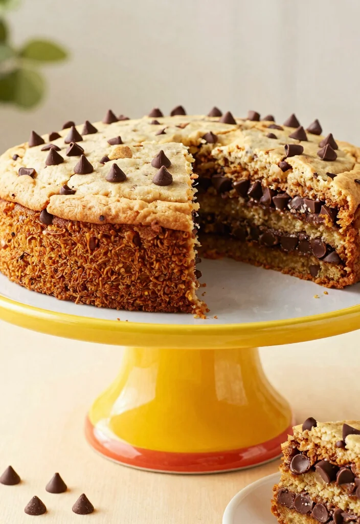 10 Rich Vegan Chocolate Cake Recipes Fudgy Decadent and Egg Free - 6. Easy Chocolate Chip Cookie Cake 1