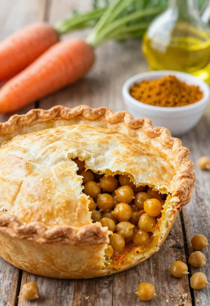 7 Cozy Vegan Pot Pie Recipes Flaky Crust and Creamy Filling - 6. Curried Chickpea Vegan Pot Pie 1