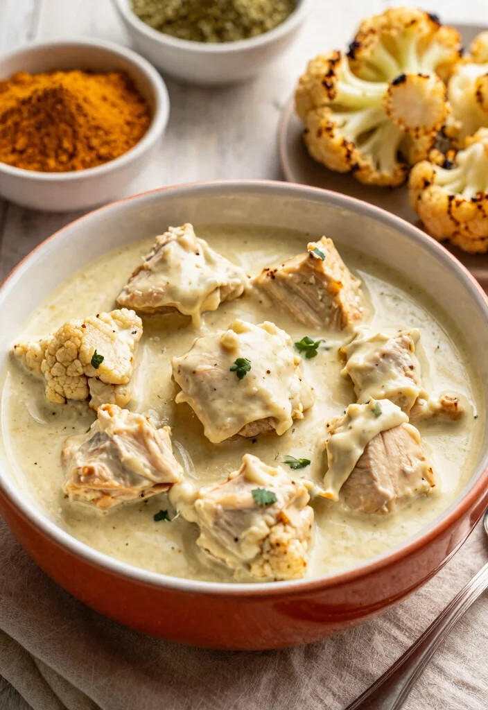 7 Creamy Vegan Butter Chicken Recipes Rich Saucy and Totally Irresistible - 2. Coconut Cauliflower Butter Chicken 1