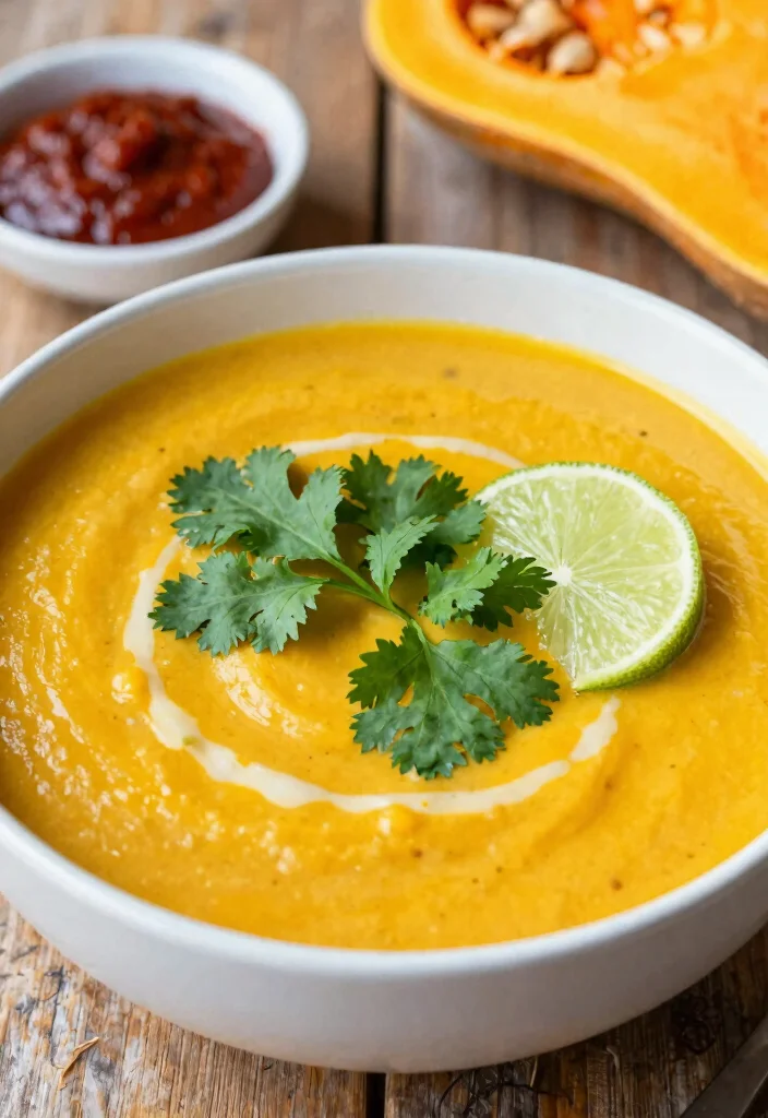 7 Creamy Vegan Butternut Squash Soup Recipes Silky Sweet and Seasonal - 2. Spicy Coconut Butternut Squash Soup 1