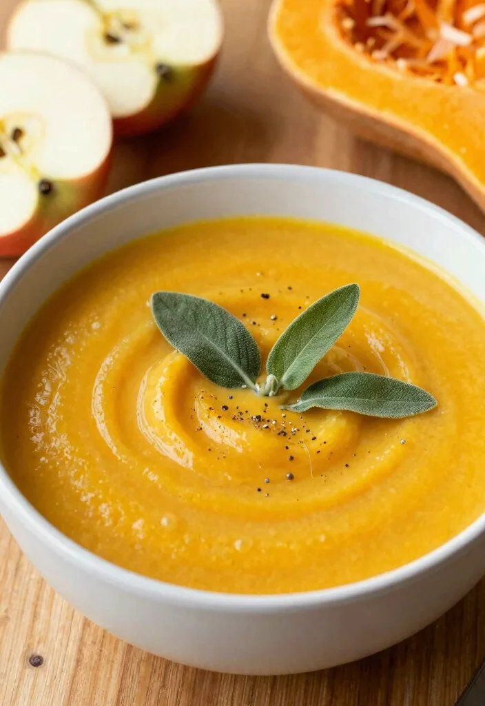 7 Creamy Vegan Butternut Squash Soup Recipes Silky Sweet and Seasonal - 3. Apple and Sage Butternut Squash Soup 1