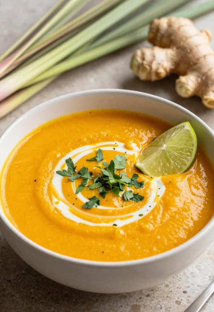7 Creamy Vegan Butternut Squash Soup Recipes Silky Sweet and Seasonal - 5. Thai-Inspired Butternut Squash Soup 1