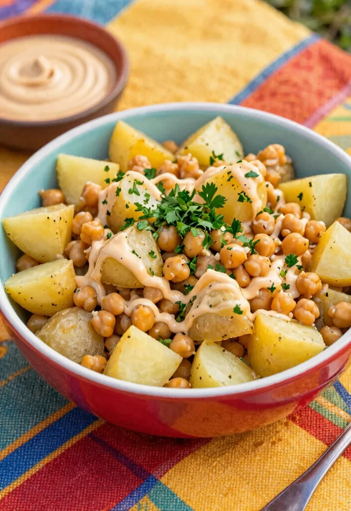 7 Creamy Vegan Potato Salad Recipes Perfect for Picnics and Cookouts - 1. Mediterranean Chickpea Potato Salad 1