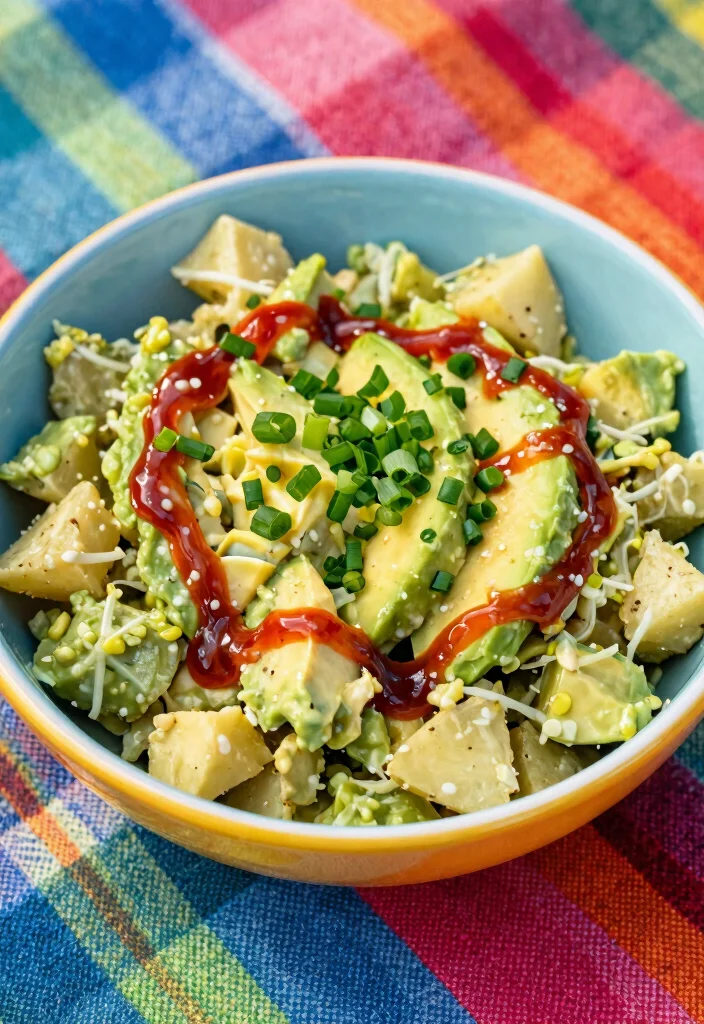 7 Creamy Vegan Potato Salad Recipes Perfect for Picnics and Cookouts - 2. Spicy Sriracha Vegan Potato Salad 1