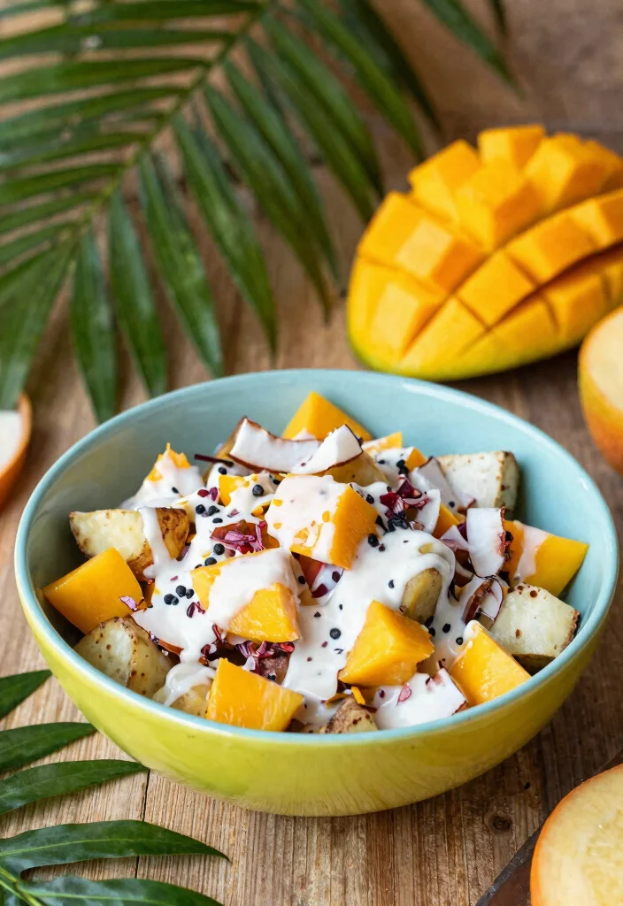 7 Creamy Vegan Potato Salad Recipes Perfect for Picnics and Cookouts - 4. Tropical Mango & Coconut Potato Salad 1
