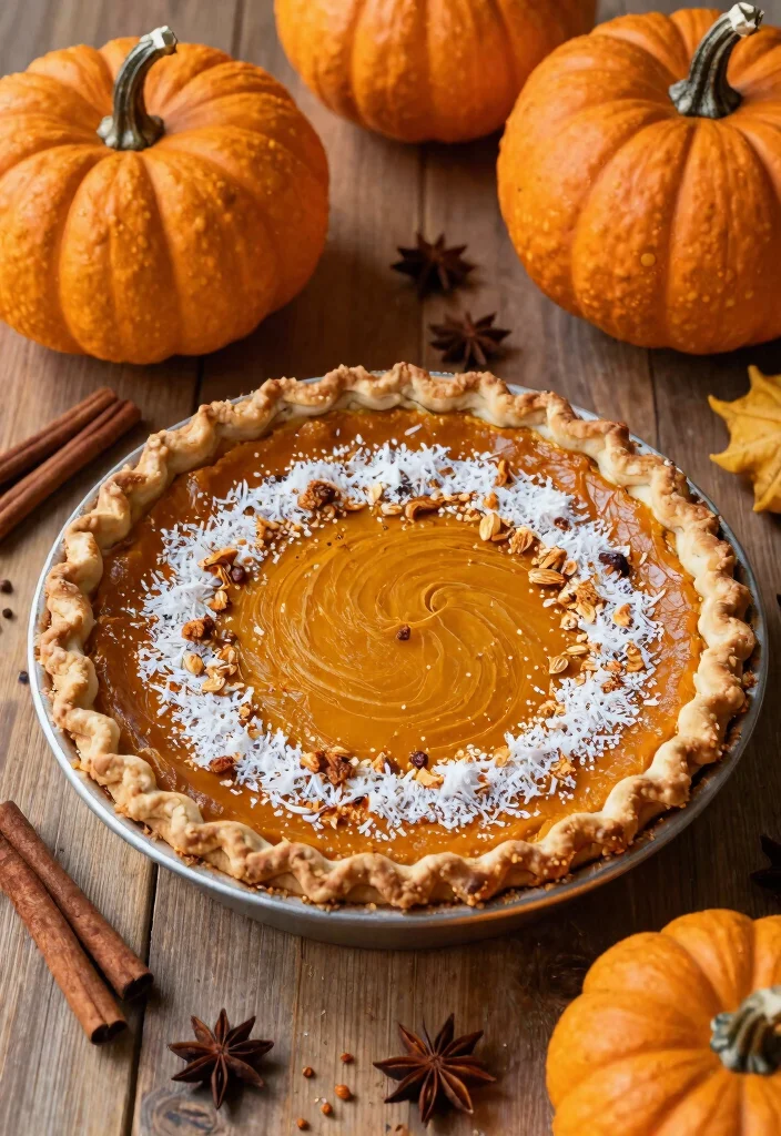 7 Creamy Vegan Pumpkin Pie Recipes Perfect for Thanksgiving - 6. Spiced Coconut Vegan Pumpkin Pie 1