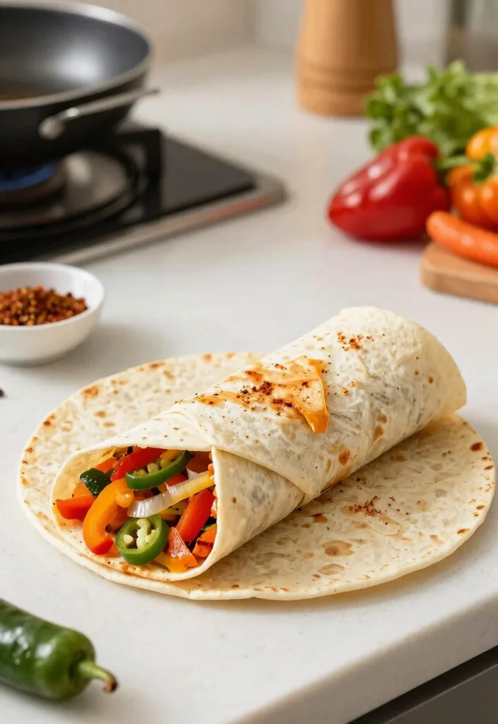 7 Easy Vegan Breakfast Burrito Recipes Filling and Protein Packed - 4. Spicy Veggie Breakfast Burrito 1