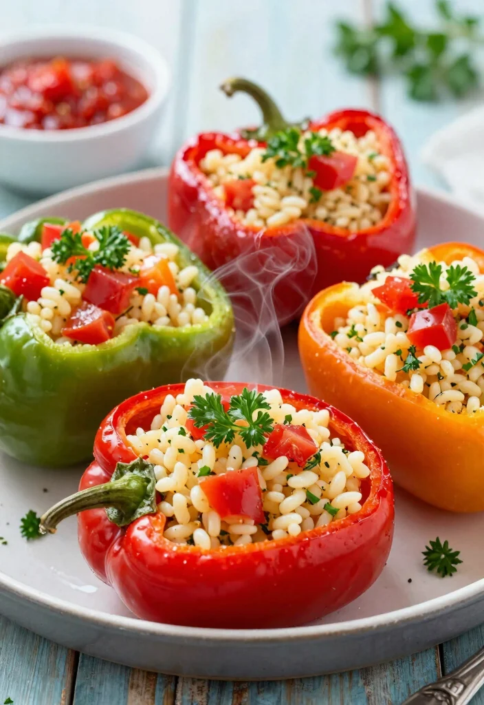 7 Easy Vegan Stuffed Peppers Recipes: Colorful Filling and Delicious - 5. Italian Couscous Stuffed Peppers 1