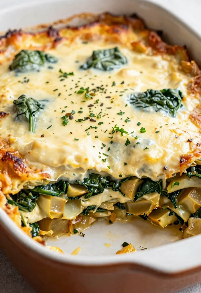 7 Rich Vegan Lasagna Recipes Layered Hearty and Totally Satisfying - 3. Spinach and Artichoke Lasagna 1