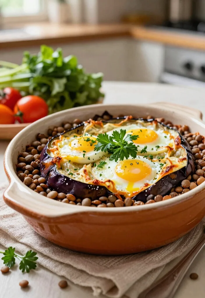 8 Easy Vegan Casserole Recipes: Hearty, Comforting, and One Pan Meals - 5. Mediterranean Lentil and Eggplant Casserole 1