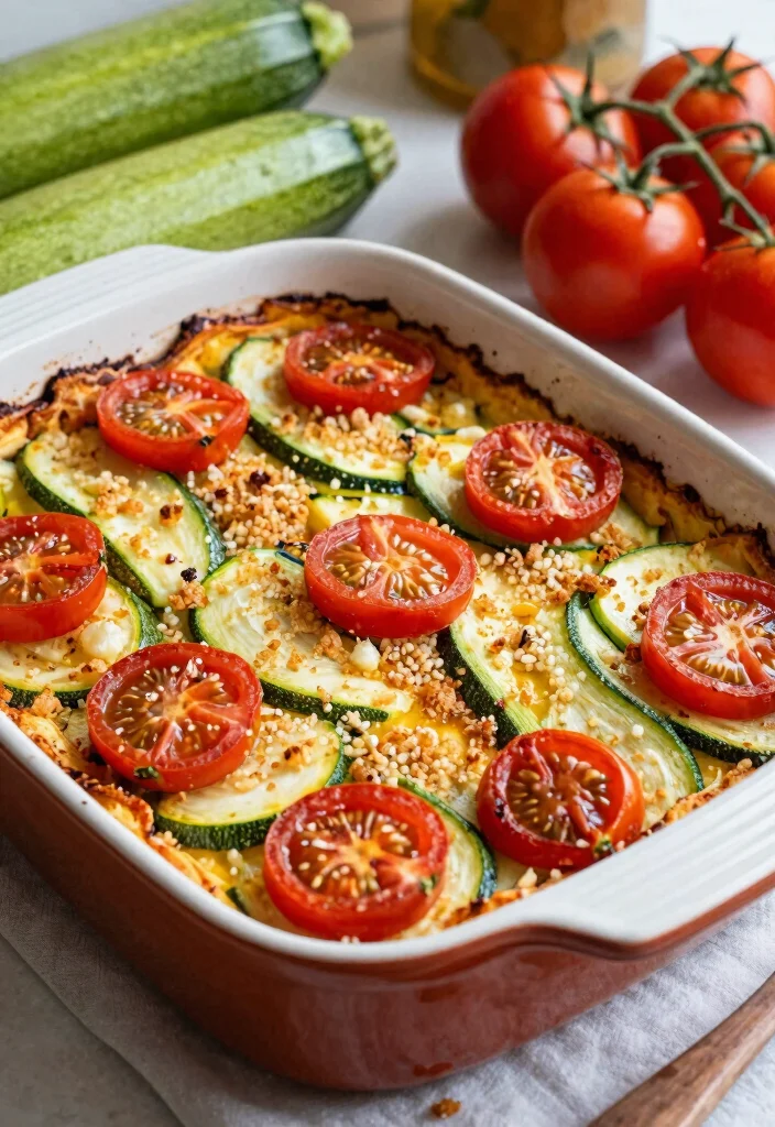 8 Easy Vegan Casserole Recipes: Hearty, Comforting, and One Pan Meals - 6. Zucchini and Tomato Gratin Casserole 1