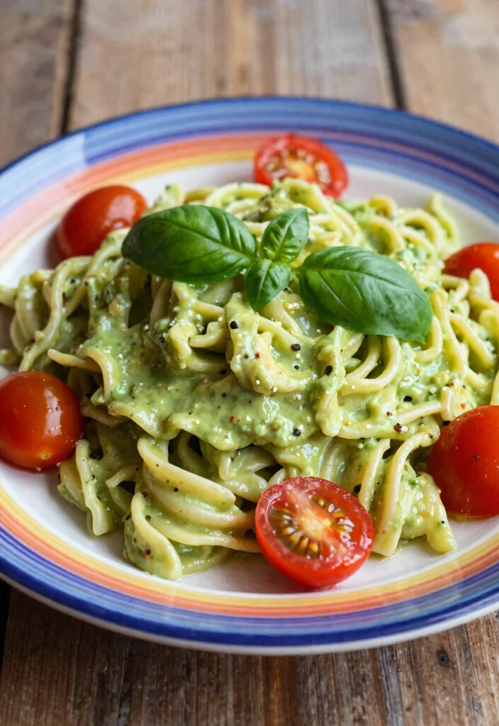 8 Easy Vegan Dinner Ideas Ready in Under 30 Minutes - 2. Creamy Avocado Pasta 1