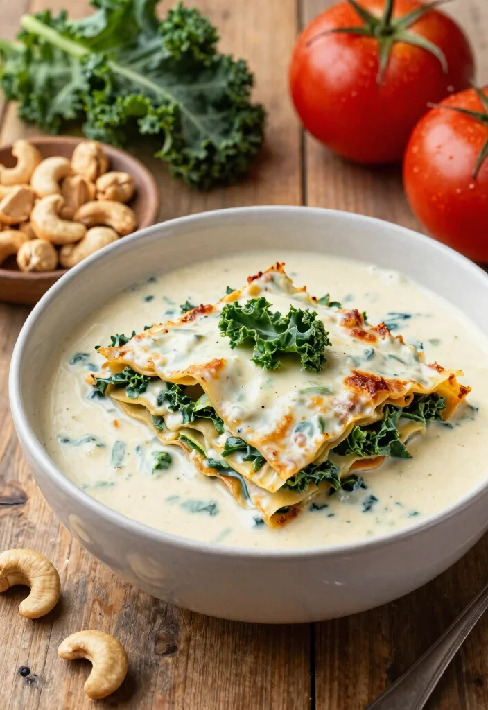 8 Easy Vegan Lasagna Soup Recipes All the Flavor in One Bowl - 2. Creamy Vegan Lasagna Soup 1
