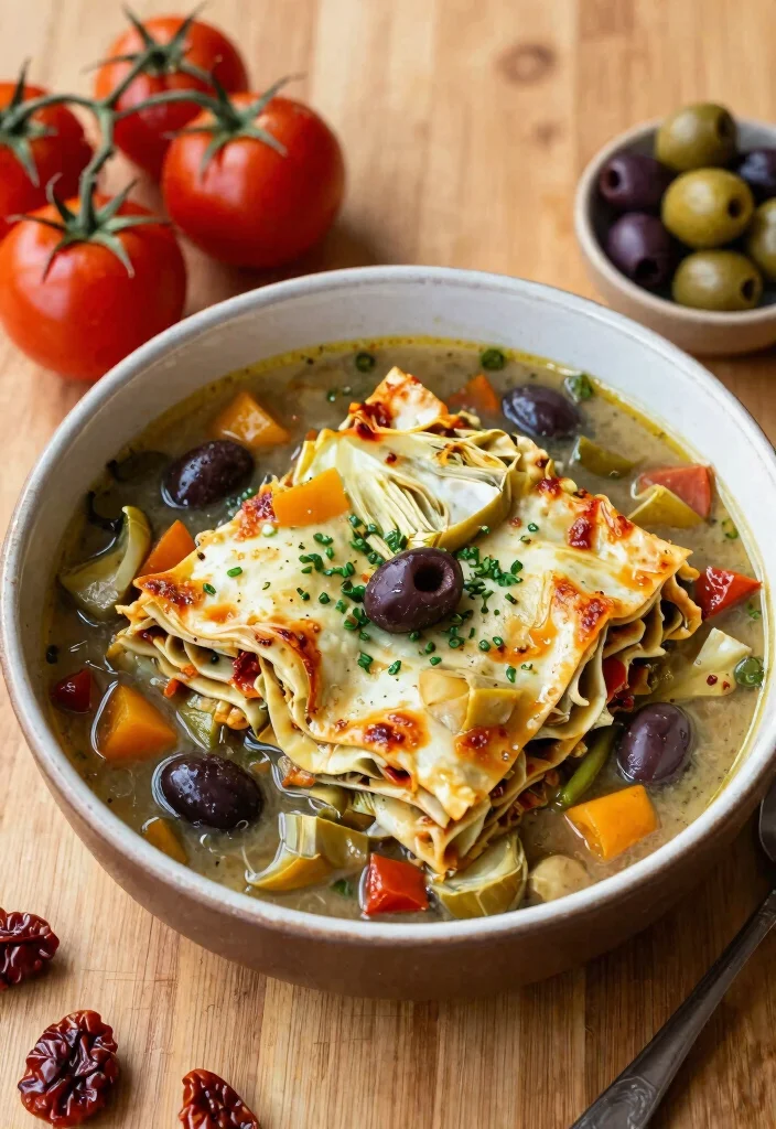 8 Easy Vegan Lasagna Soup Recipes All the Flavor in One Bowl - 7. Mediterranean Vegan Lasagna Soup 1