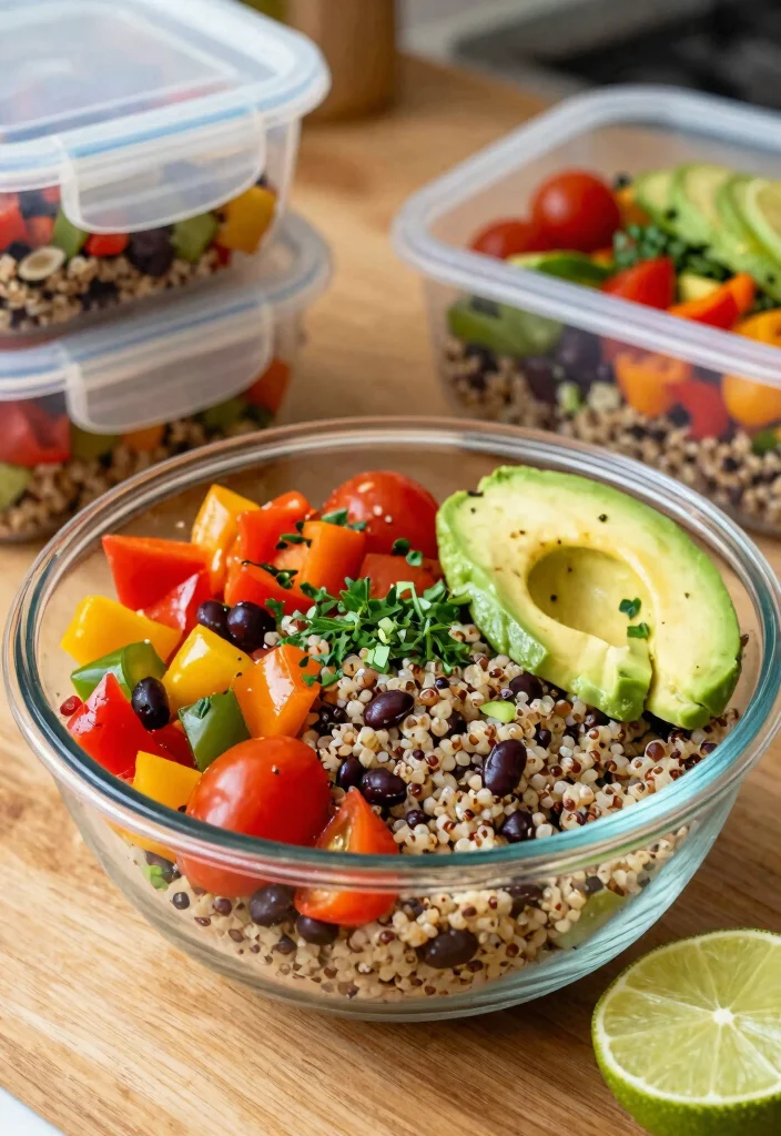8 Easy Vegan Meal Prep Ideas to Save Time and Eat Clean All Week - 1. Quinoa and Black Bean Salad 1