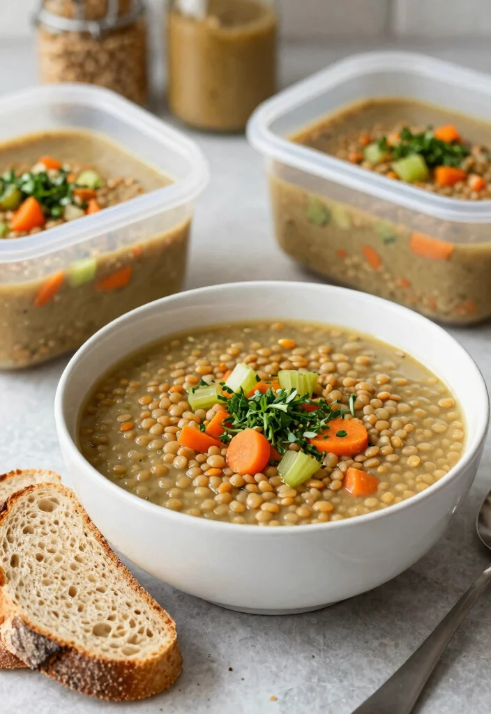 8 Easy Vegan Meal Prep Ideas to Save Time and Eat Clean All Week - 4. Lentil Soup 1