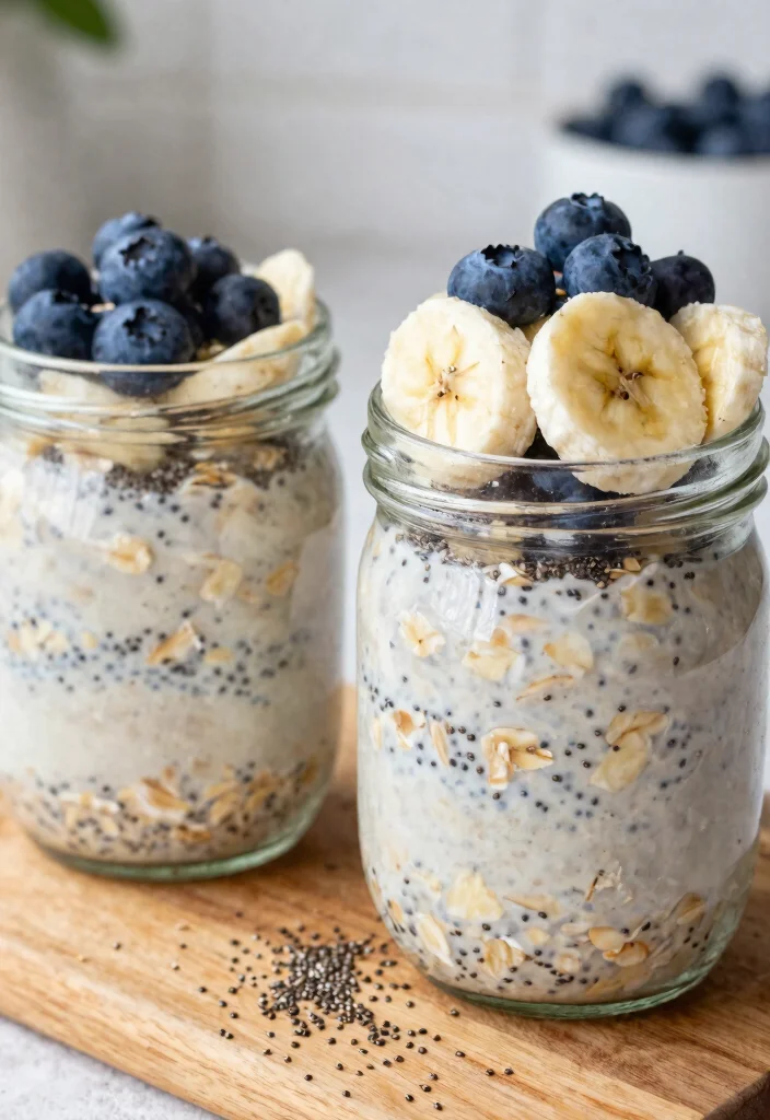 8 Easy Vegan Overnight Oats Recipes Make Ahead and Meal Prep Ready - 1. Classic Chia Seed & Almond Milk Oats 1