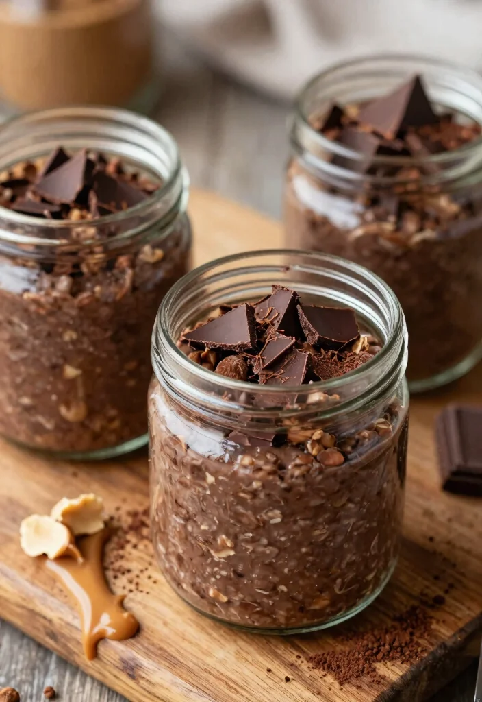 8 Easy Vegan Overnight Oats Recipes Make Ahead and Meal Prep Ready - 3. Chocolate Peanut Butter Delight 1