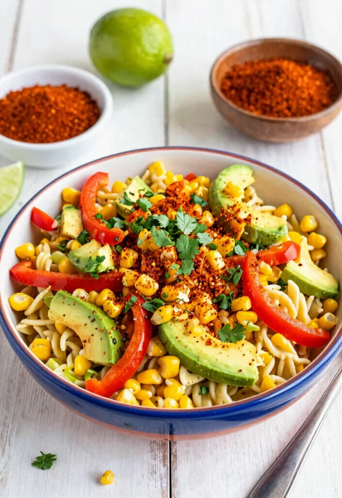 8 Easy Vegan Pasta Salad Recipes Fresh Flavorful and Potluck Perfect - 3. Mexican Street Corn Pasta Salad 1