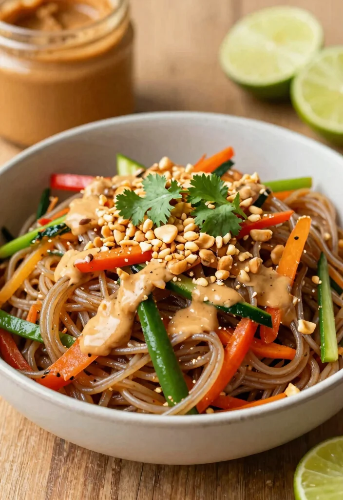 8 Easy Vegan Pasta Salad Recipes Fresh Flavorful and Potluck Perfect - 6. Thai Peanut Noodle Salad 1