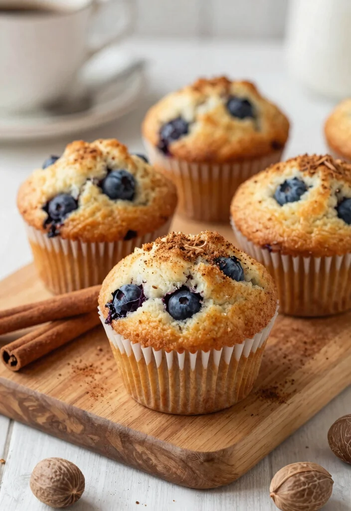 8 Fluffy Vegan Blueberry Muffins Recipes Bursting With Fresh Flavor - 7. Spice-infused Blueberry Muffins 1