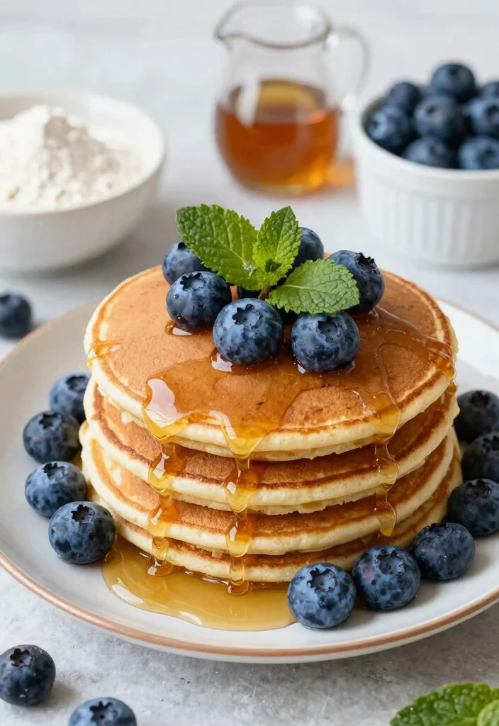 8 Fluffy Vegan Pancake Recipes Light Golden and Weekend Ready - 4. Blueberry Vegan Pancakes 1