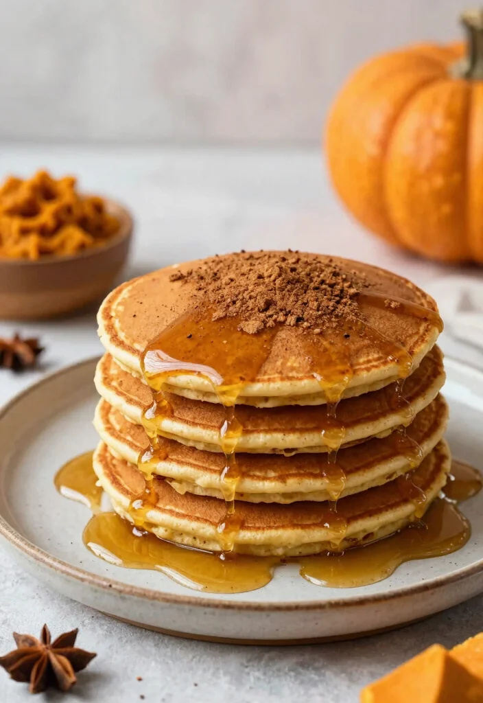 8 Fluffy Vegan Pancake Recipes Light Golden and Weekend Ready - 5. Pumpkin Spice Vegan Pancakes 1