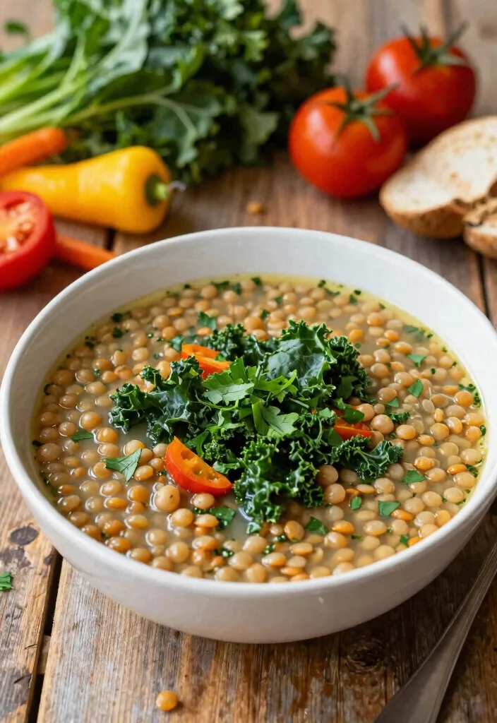 8 Hearty Vegan Lentil Soup Recipes Rich in Protein and Easy to Make - 6. Italian Lentil Soup with Kale 1