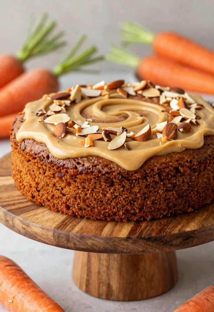 8 Moist Vegan Carrot Cake Recipes Spiced Frosted and Absolutely Delicious - 2. Gluten-Free Vegan Carrot Cake with Almond Butter Swirl 1