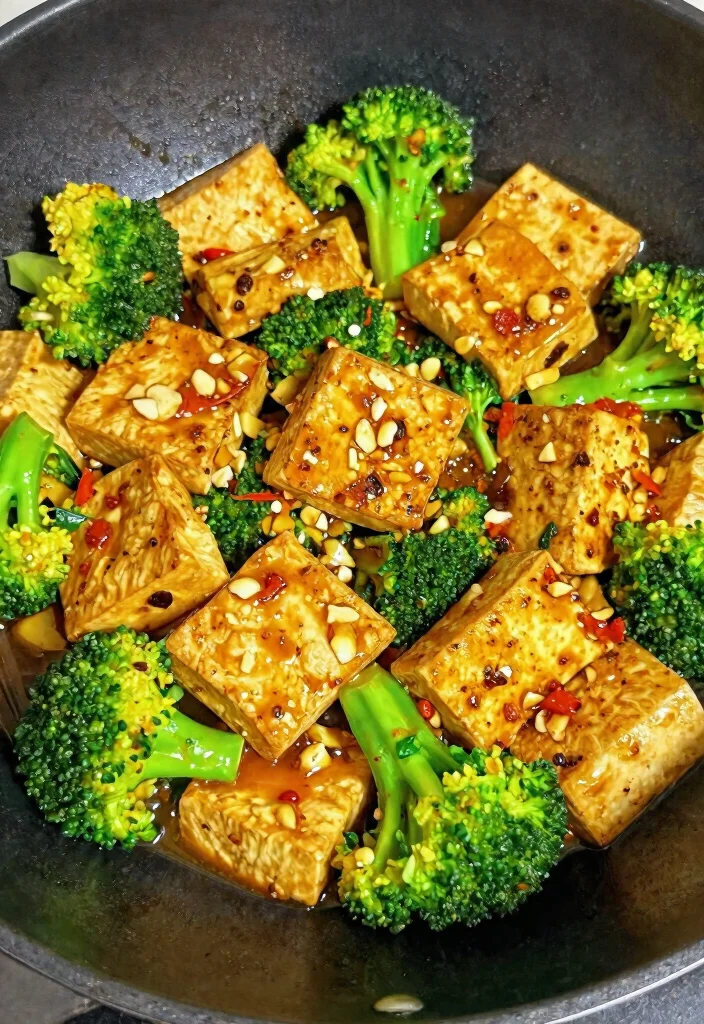 8 Quick Vegan Stir Fry Recipes Ready in 20 Minutes or Less - 1. Spicy Tofu and Broccoli Stir Fry 1
