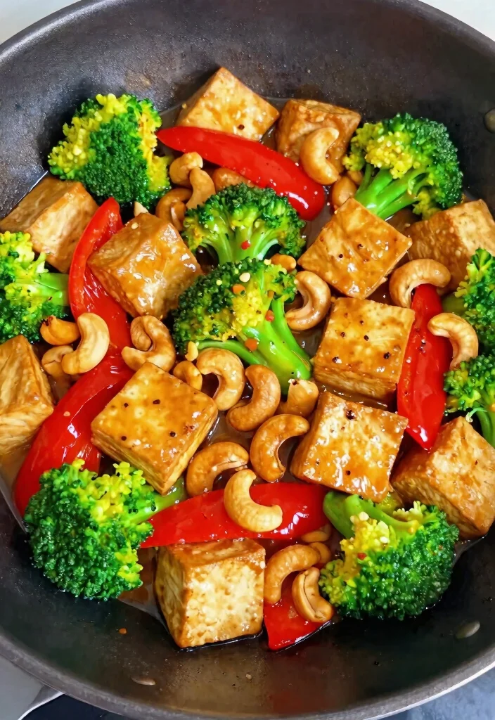 8 Quick Vegan Stir Fry Recipes Ready in 20 Minutes or Less - 4. Cashew Chicken Style Stir Fry 1