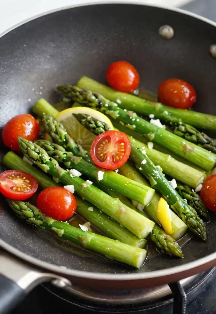 8 Quick Vegan Stir Fry Recipes Ready in 20 Minutes or Less - 6. Lemon Garlic Asparagus Stir Fry 1