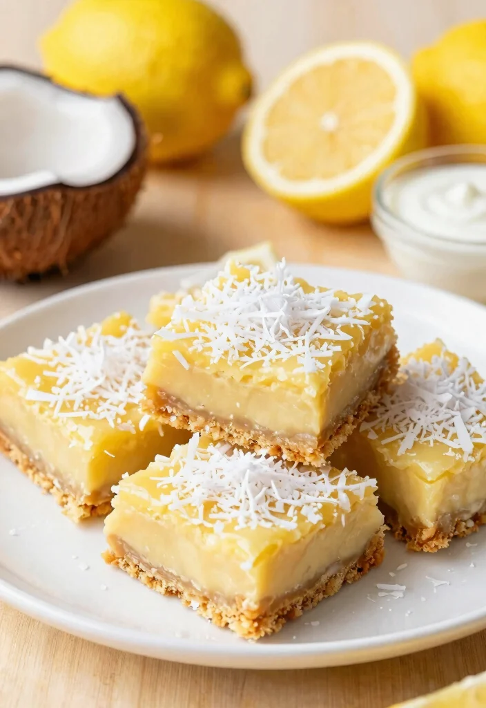 8 Tangy Vegan Lemon Bars Recipes Bright Zesty and Irresistible - 2. Coconut Lemon Bars 1