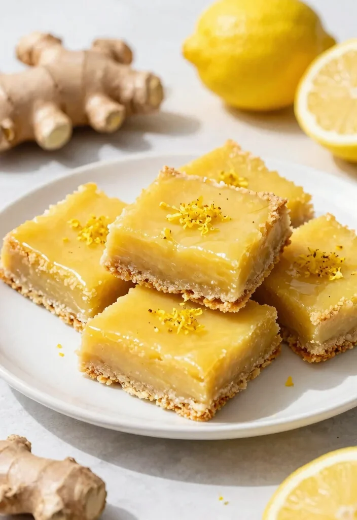 8 Tangy Vegan Lemon Bars Recipes Bright Zesty and Irresistible - 6. Ginger Lemon Bars 1